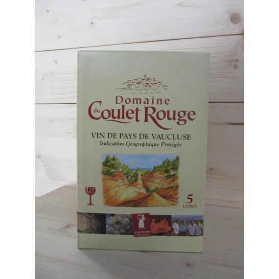 Bib 5L rouge Vin de Pays Vaucluse Le Coulet Rouge Coulet Rouge - Domaine du Coulet Rouge PGI