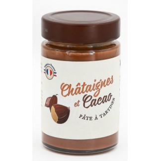 Pâte à tartiner choco-châtaigne 220g - Entre Lure & Ventoux - Famille Burcheri