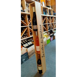 Caisse bois 3btles avec couvercle coulissant - CAV'SERVICE
